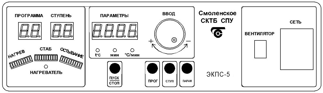 Муфельная электропечь ЭКПС-5 тип СНОЛ до 1100 интерфейс