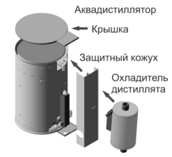 Охладитель дистиллята для дистиллятора АЭ-10/АЭ-15 - Схема 1